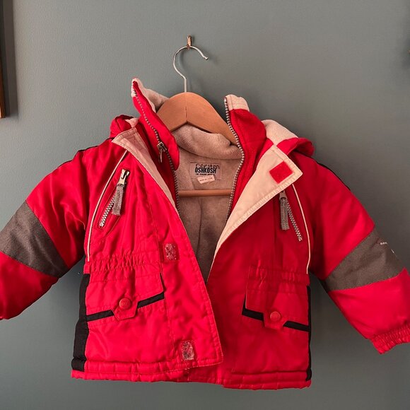Red OshKosh Winter Jacket/Coat Size 2 with Fleece Inside - Picture 1 of 6